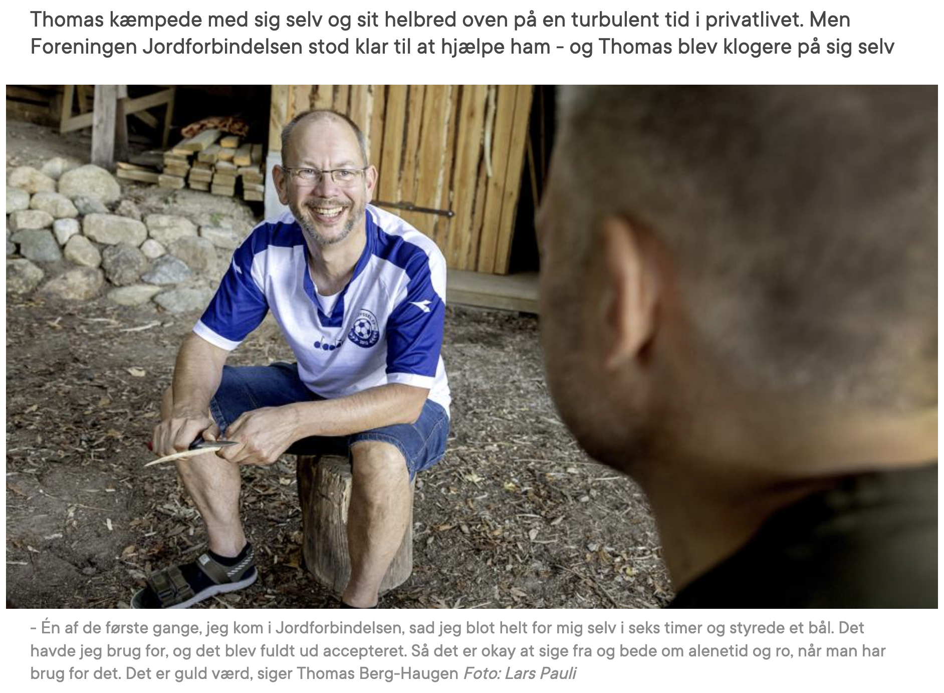 Thomas hang med hovedet og ville ingenting - Carsten fra Jordforbindelsen blev hans redning