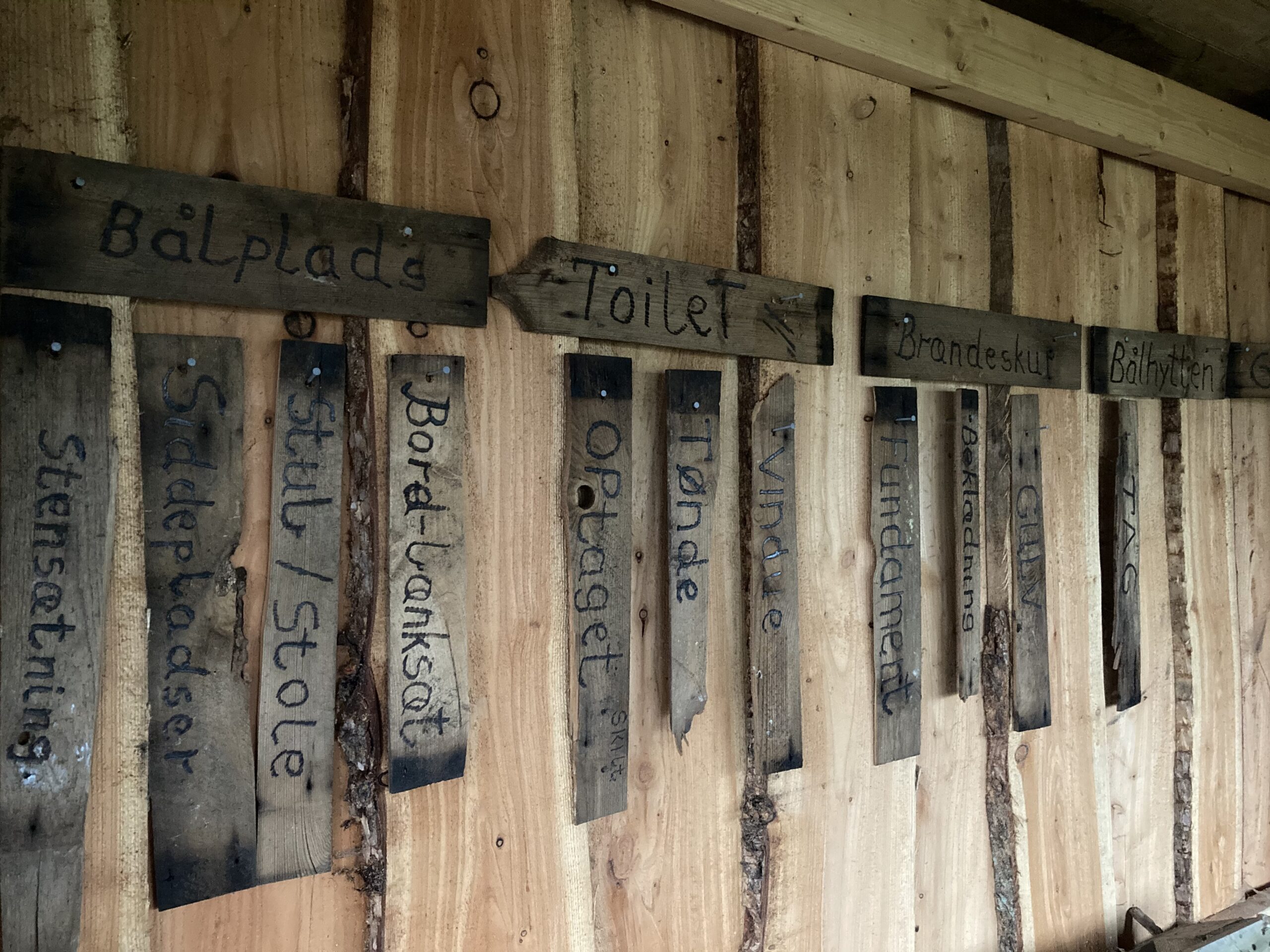 To Do listen i bålhytten ved Foreningen Jordforbindelsen